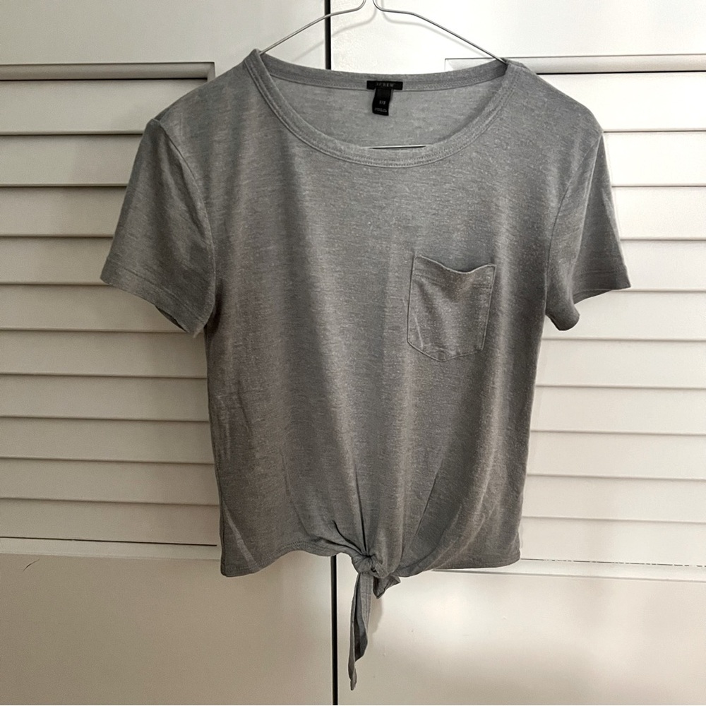 JCrew Gray Tie-Front Women's Top